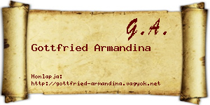 Gottfried Armandina névjegykártya